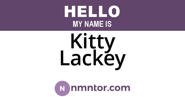 Kitty Lackey