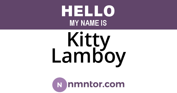 Kitty Lamboy