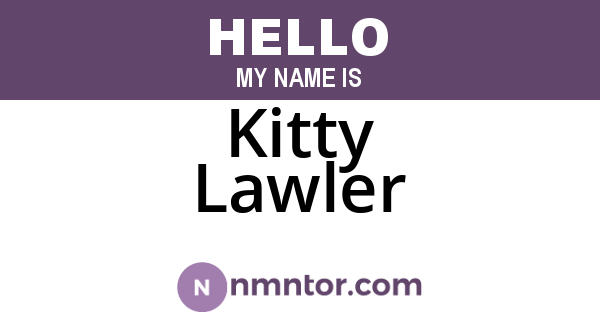 Kitty Lawler