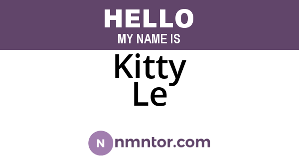 Kitty Le