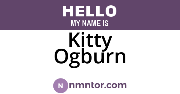 Kitty Ogburn