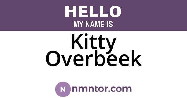 Kitty Overbeek