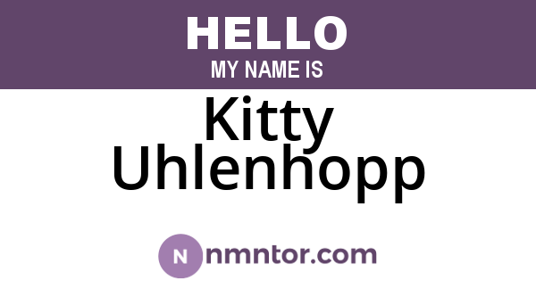 Kitty Uhlenhopp