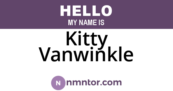 Kitty Vanwinkle