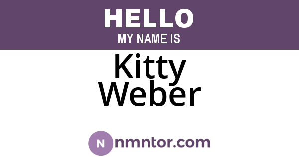 Kitty Weber