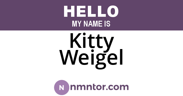 Kitty Weigel