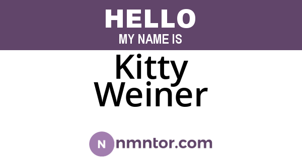 Kitty Weiner
