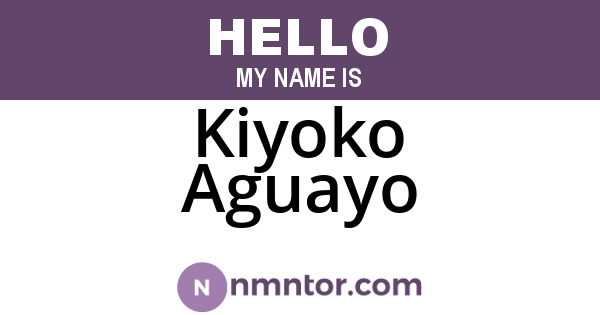 Kiyoko Aguayo