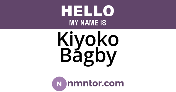 Kiyoko Bagby
