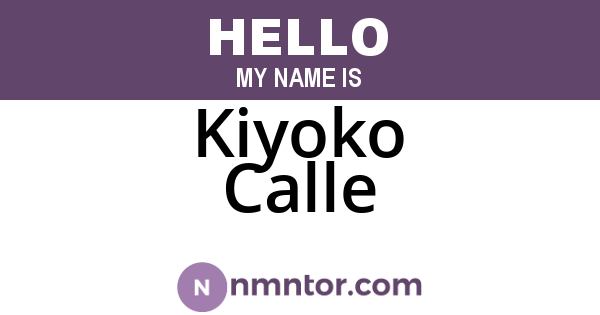 Kiyoko Calle