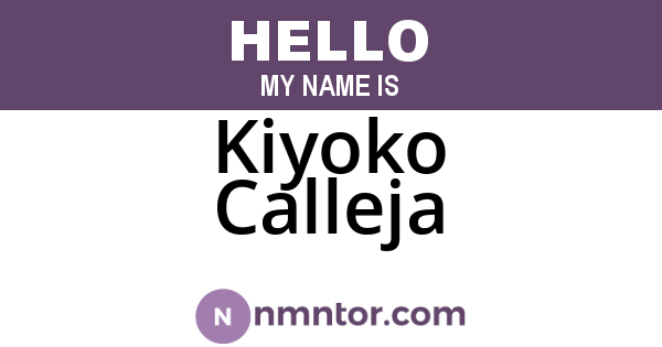 Kiyoko Calleja