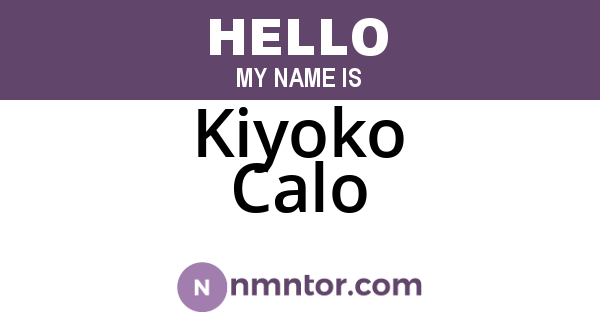 Kiyoko Calo