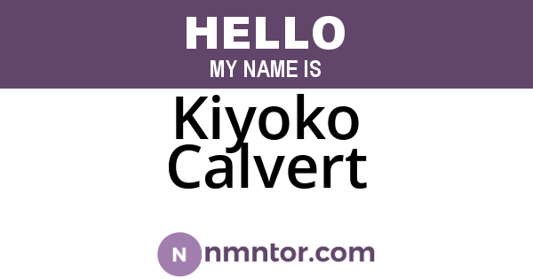 Kiyoko Calvert