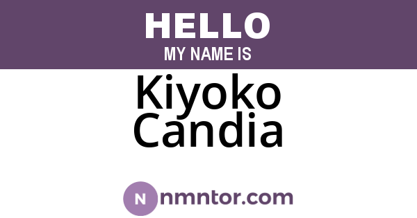 Kiyoko Candia