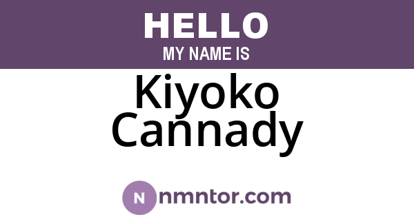 Kiyoko Cannady