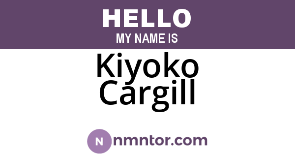 Kiyoko Cargill