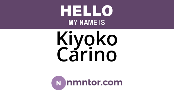 Kiyoko Carino
