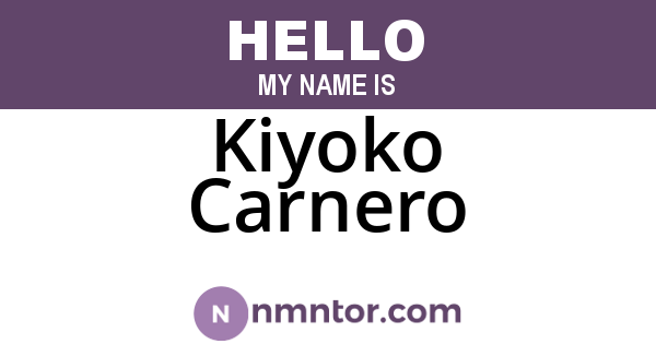 Kiyoko Carnero