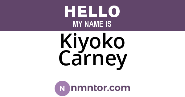 Kiyoko Carney