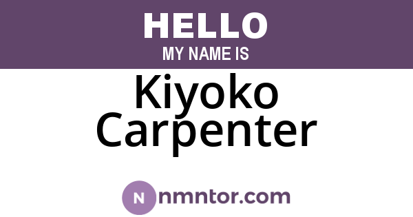 Kiyoko Carpenter