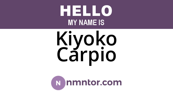 Kiyoko Carpio