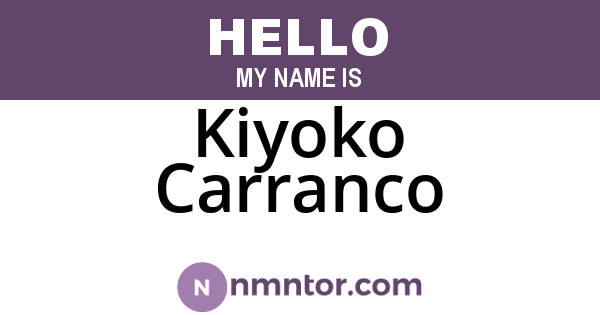 Kiyoko Carranco