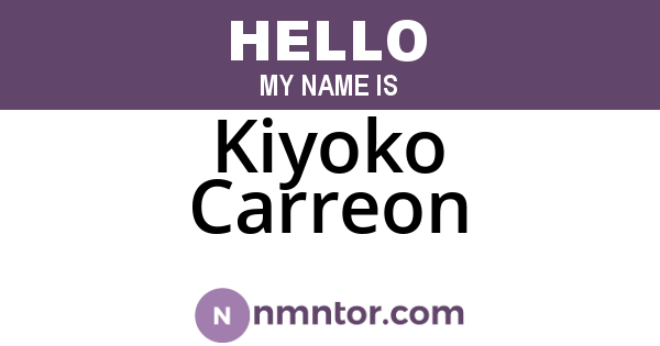 Kiyoko Carreon