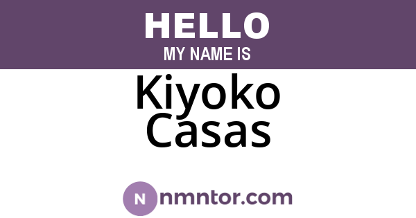 Kiyoko Casas