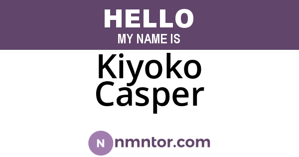 Kiyoko Casper