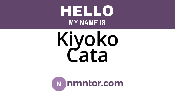 Kiyoko Cata