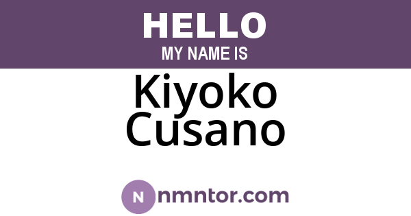 Kiyoko Cusano