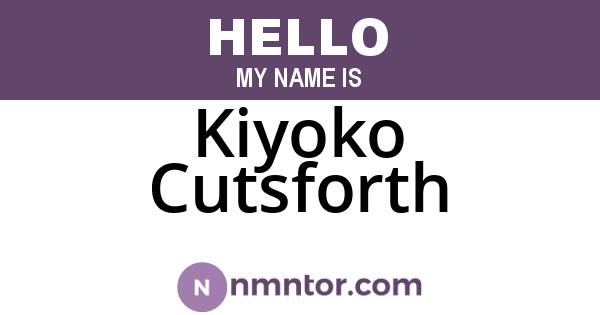 Kiyoko Cutsforth