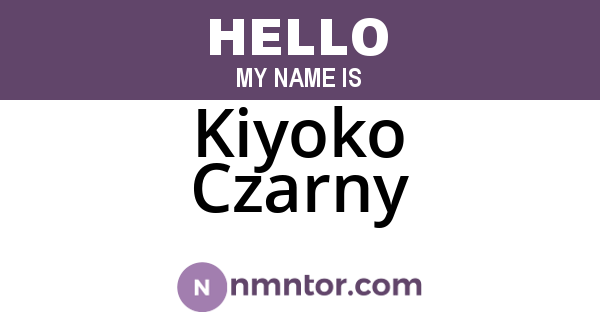 Kiyoko Czarny