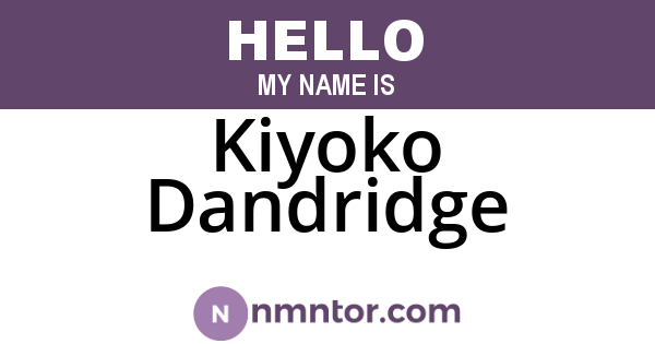 Kiyoko Dandridge