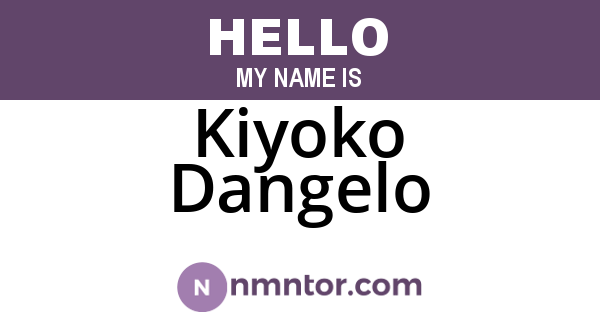 Kiyoko Dangelo