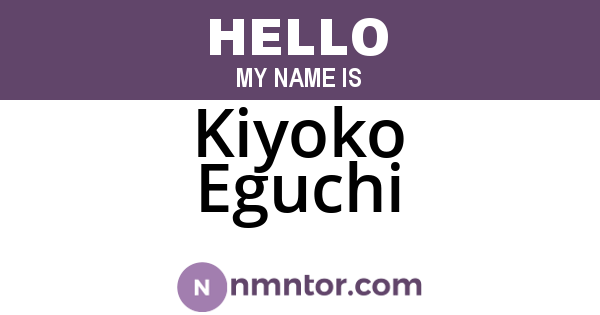 Kiyoko Eguchi