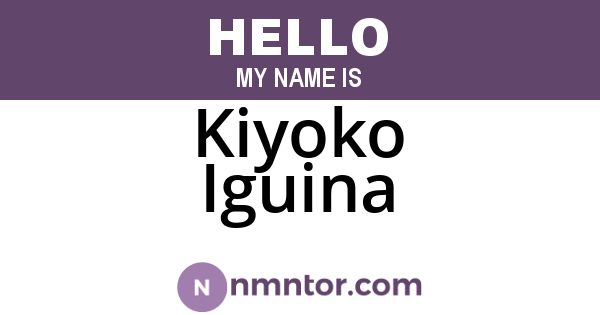 Kiyoko Iguina