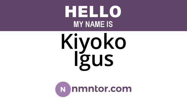 Kiyoko Igus