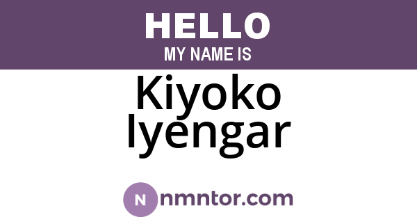 Kiyoko Iyengar