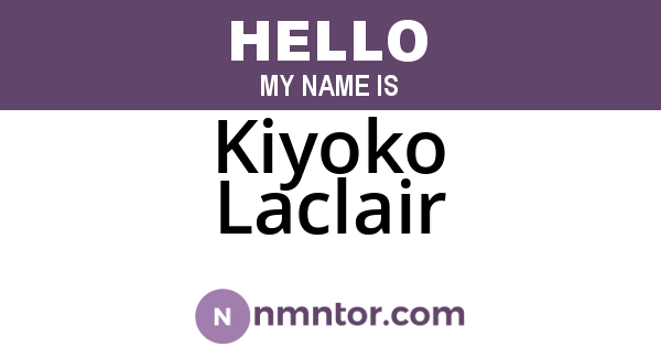 Kiyoko Laclair