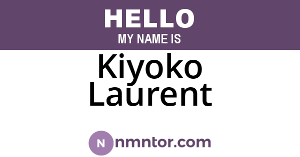 Kiyoko Laurent
