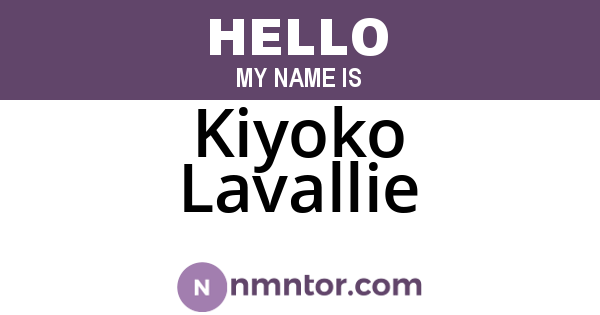 Kiyoko Lavallie