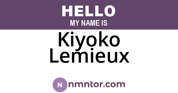 Kiyoko Lemieux