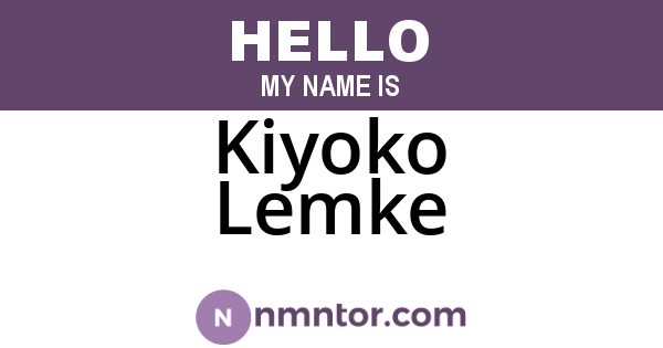 Kiyoko Lemke