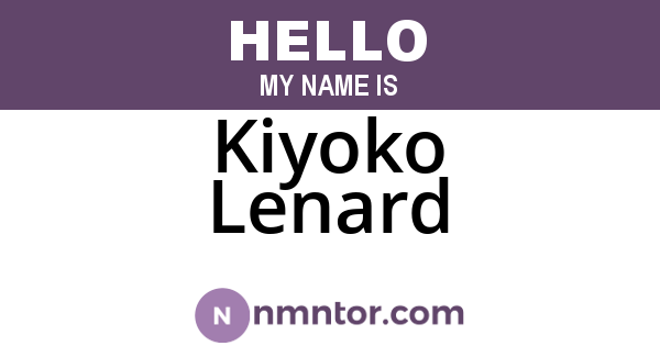 Kiyoko Lenard