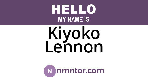 Kiyoko Lennon