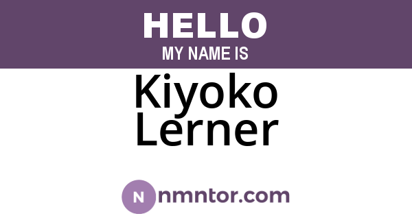 Kiyoko Lerner