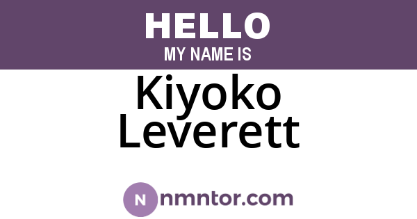 Kiyoko Leverett