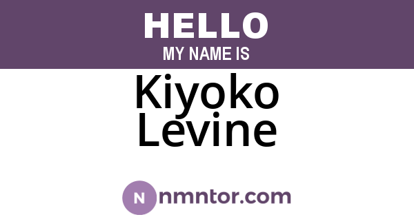 Kiyoko Levine