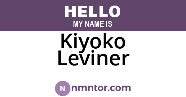 Kiyoko Leviner